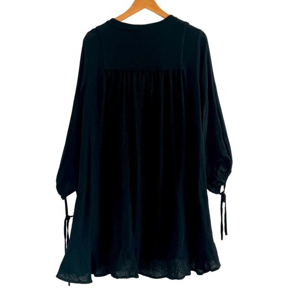 Nat by Natalie Martin Black Oversized Fit Tent/Peasant Sasha Dress, Sz S - Picture 9 of 10